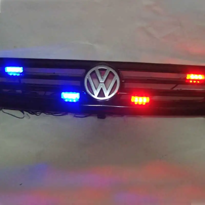 Автомобиль FUGSAME, красный, синий, белый, зеленый, желтый, янтарный, 4x3, 12LED, стробоскоп Предупреждение льный светильник, полицейский светильник скорой помощи, мигающий светильник s DC12V