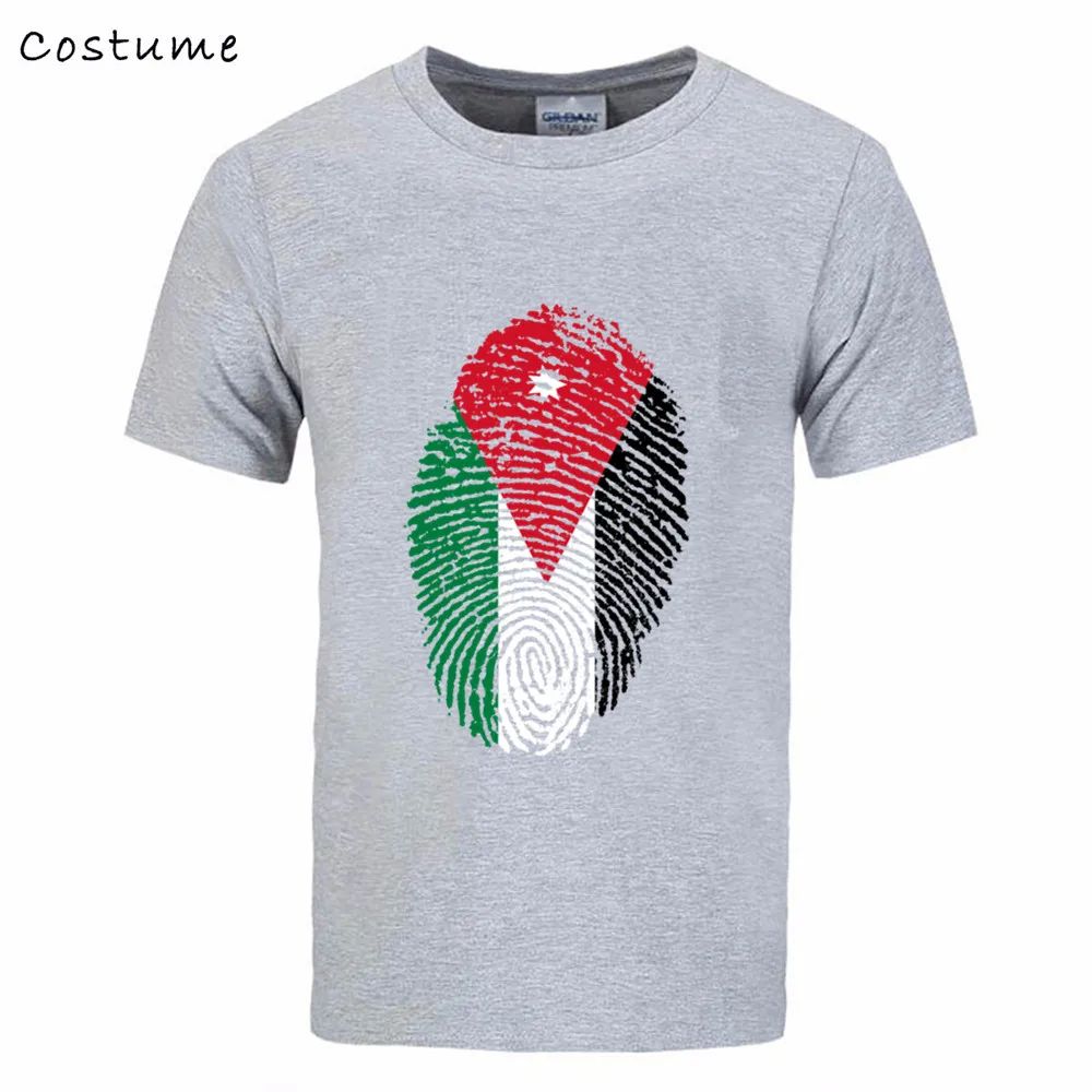 2017 New Fashion Top Jordan Flag Fingerprint cotton mens t shirt font b patins b font