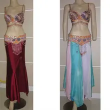 mede to measure belly dance costume set (BRA+belt) 2 piece/ set ,accept any size