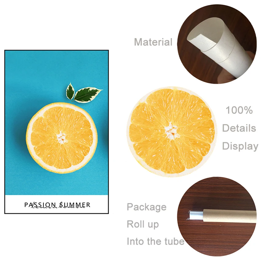 Minimalism Kitchen Fruit Wall Pictures