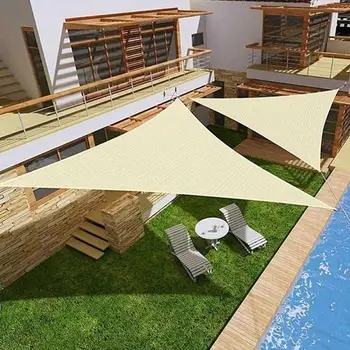 

Waterproof Sun Shelter Triangle Sunshade Protection Outdoor Canopy Garden Patio Pool Shade Sail Awning Camping Shade Cloth Large