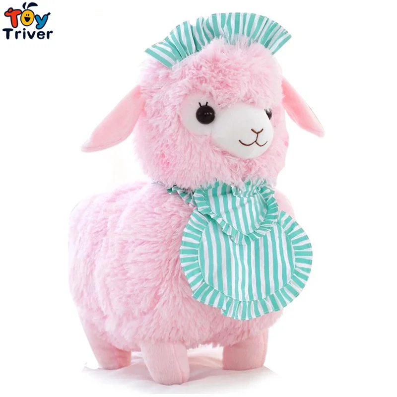 

Welcome customer apron sheep Alpaca Maid Servant plush toy stuffed doll gift for baby kids children girlfriend baby present