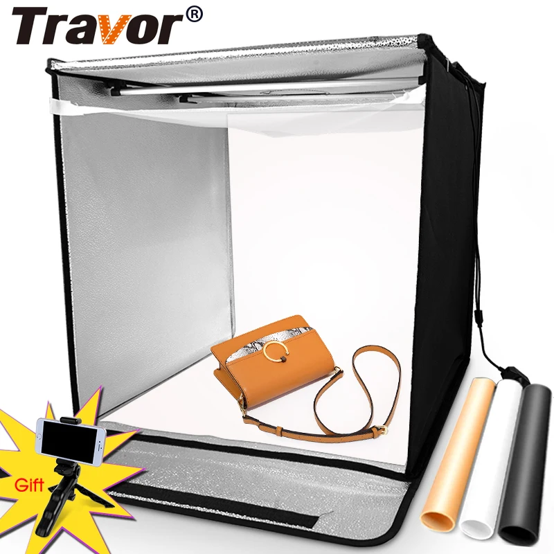 TRAVOR Light Box 60*60 см портативный софтбокс телефон лайтбокс С трехцветным фоном для фото тент для фотостудий фотография светодиодный свет TRAVOR Light Box 60*60 см портативный софтбокс телефон лайтбокс С трехцветным фоном для фото тент для фотостудий фотография светодиодный свет