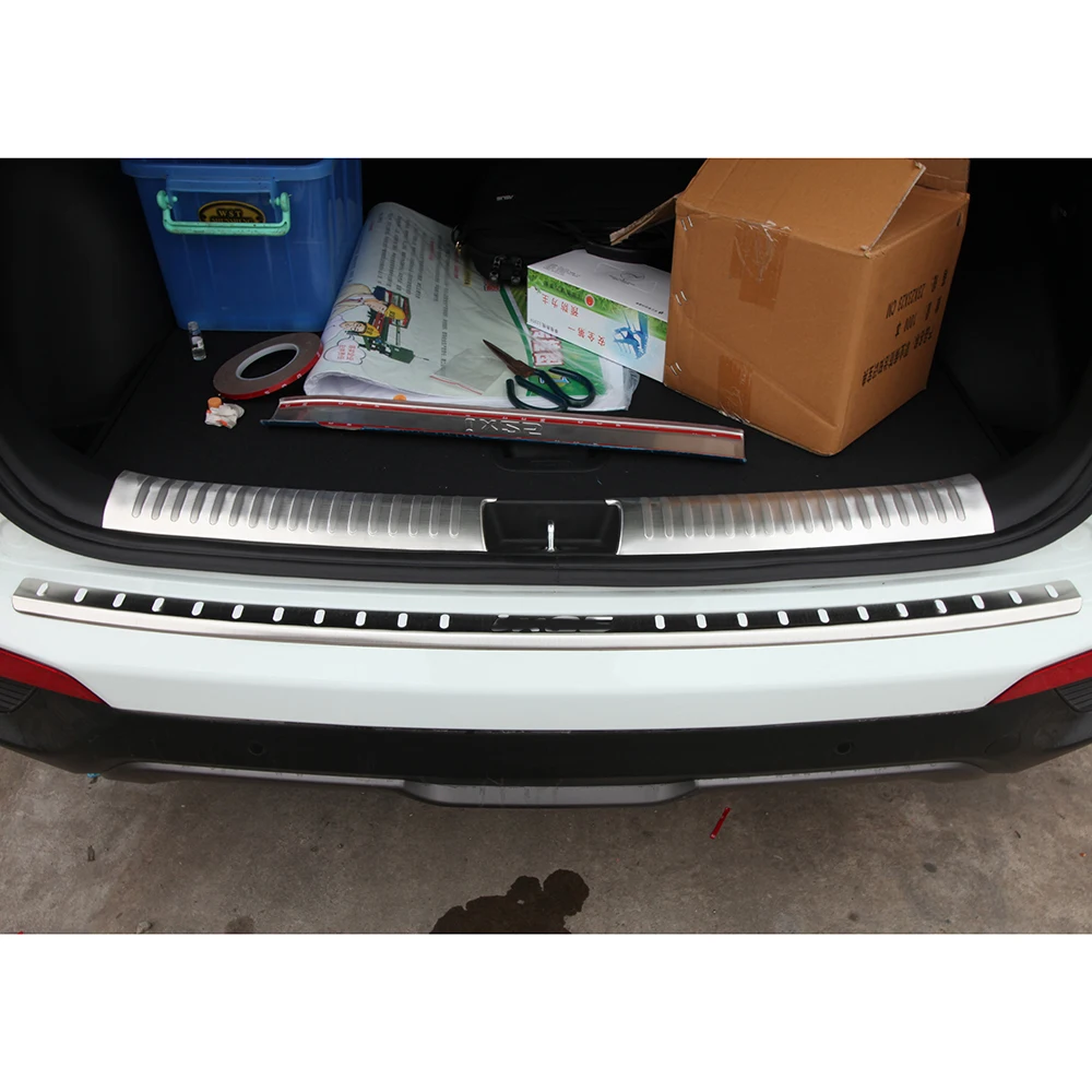 

3pcs Rear Bumper Protector Tail Tailgate Trunk Guard door sill scuff plate fit for Hyundai Creta IX25 2015 2016 2017