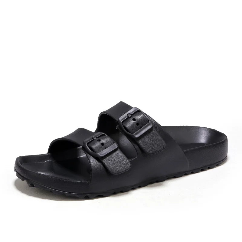 AODLEE/модные мужские сандалии размера плюс 45; дышащие брендовые летние пляжные сандалии без застежки; мужские шлепанцы; повседневная обувь; sandalias hombre - Цвет: Черный