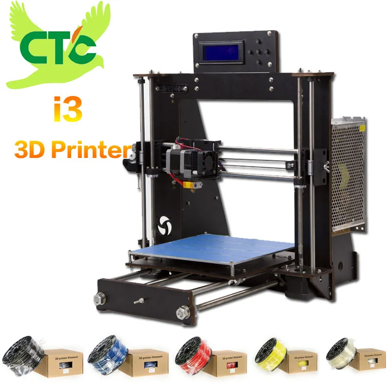 

CTC Prusa i3 Pro B 3D Printer Frame High Precision Impressora DIY LCD 2017 Hot Sell Machine