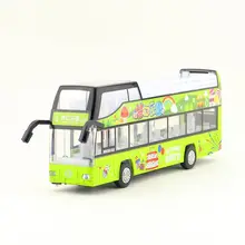 Diecast Metal Toy/Sound & Light Pull back Educational Car/City Sightseeing Convertible big Bus/For children’s gift or collection