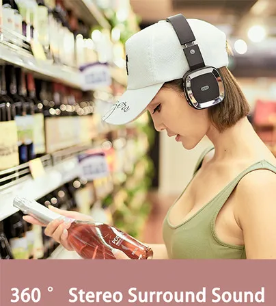Weilistone T6 Foldable Wireless Bluetooth Headphone Bass Stereo sports Headset HiFi earphone with Mic for iPhone6 7 8 X | Электроника