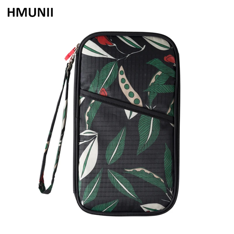 HMUNII New printing series travel passport bag multi function carrying