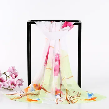 

2019 New High grade chiffon ultra-thin breathable tourist sunscreen essential boutique Silk Scarf for Women foulards shawl