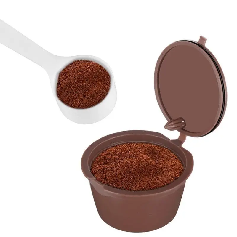 

3pcs/set Refillable Reusable Capsule Cup Filter with Coffee Spoon for Nespresso Dolce Gusto Machine