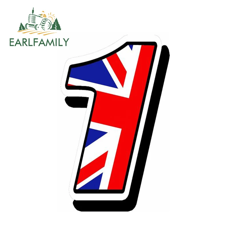 Виниловая наклейка EARLFAMILY на автомобиль 13 см x 10 с гоночными цифрами наклейки