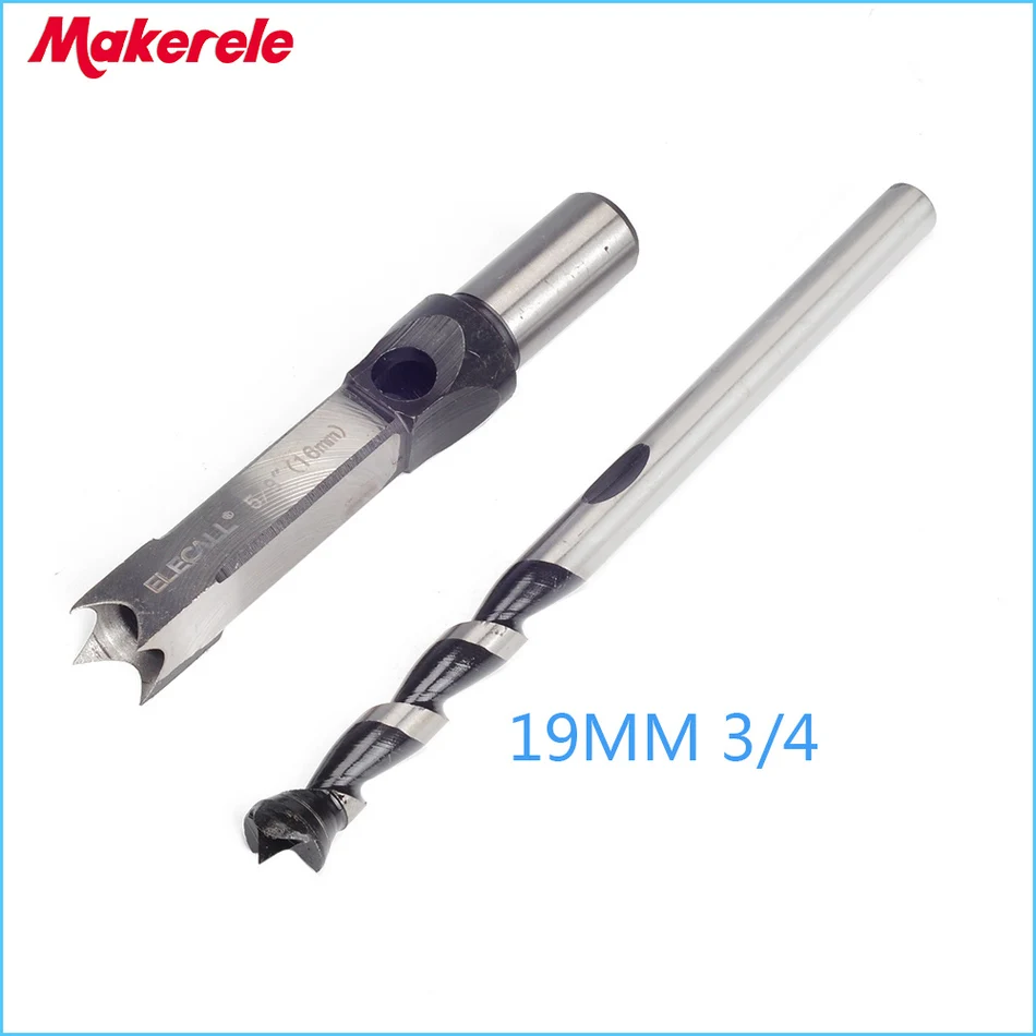 drill bit 19mm 3/4'' Woodworking Square Hole Bits Drill Mortising Chisel Set wood tools Mortiser Drill Bit Set