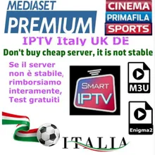 IPTV M3u Subscription Iptv Italy UK German French Spanish Mediaset Premium For Android Box Enigma2 Smart TV PC Linux