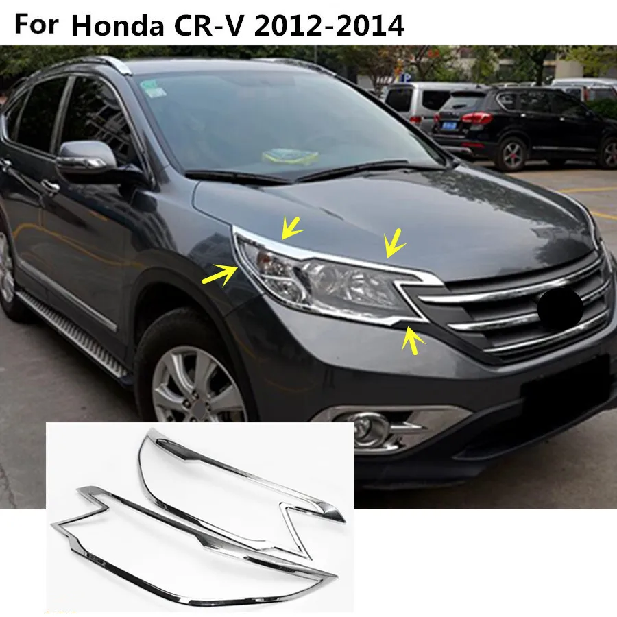 Car front head Light font b lamp b font hood Molding frame stick ABS Chrome cover