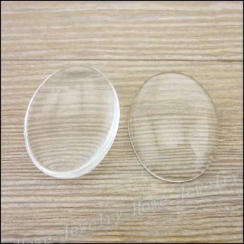 

40x30mm12pcs transparent glass oval gemstone earrings pendants fit necklace bracelet jewelry accessories