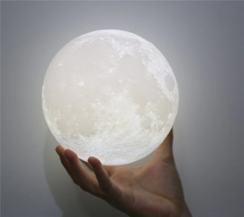 7color Moon лампа светодиодный ночник перезаряжаемый 3D принт лунный свет настольная лампа для детей подарок спальня домашний декор креативное освещение