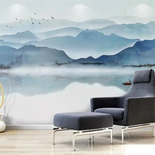 Beibehang 3d обои на заказ гостиная фон 3D обои ветер настроение чернила пейзаж фотообои papel де parede