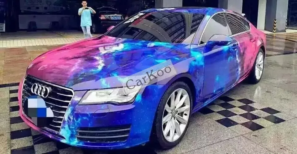 Стиль пользовательское Галактическое покрытие с наклейками на автомобиль камуфляжная виниловая пленка автомобильная пленка с воздушным выпуском бомба стикер для автомобиля