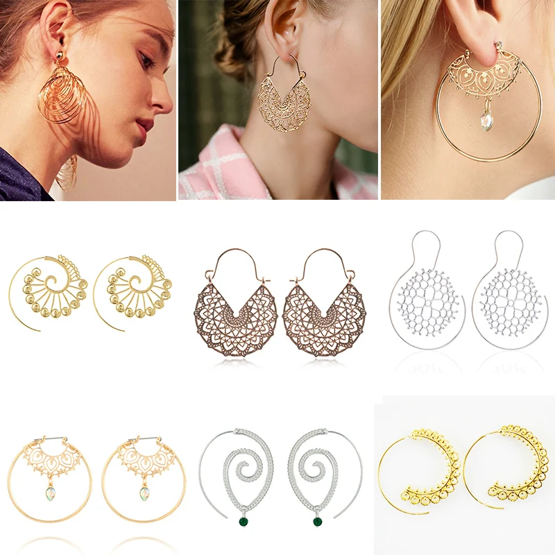 

Fashion Pearl Trendy Round Women Earrings Charm Statement Jewelry Golden Crystal Seaside Wedding Drop Earrings Female