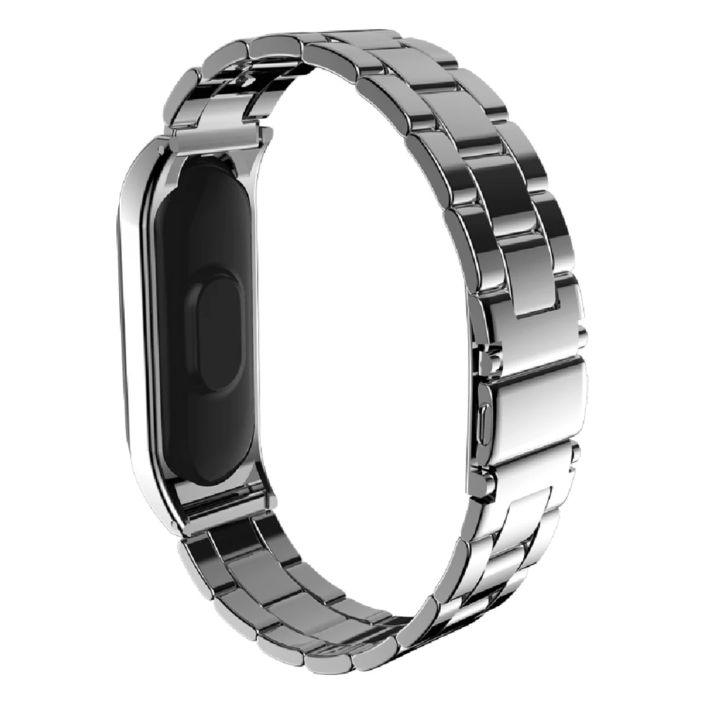Металлический браслет из нержавеющей стали для Xiaomi Mi Band 3 Miband Безвинтовой ремешок