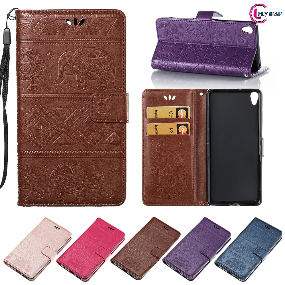 Elephant Coque For Sony Xperia XA X A LTE Dual Tuba case Retro Flip Wallet PU leather Cover F3111 F3112 F3116 Phone Shell Bag