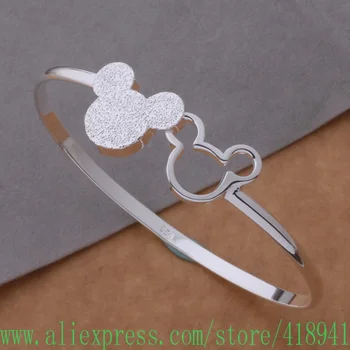 

Free shipping silver plated bangle bracelet, silver plated fashion jewelry mikey /dxmamota ayoajpva AB036