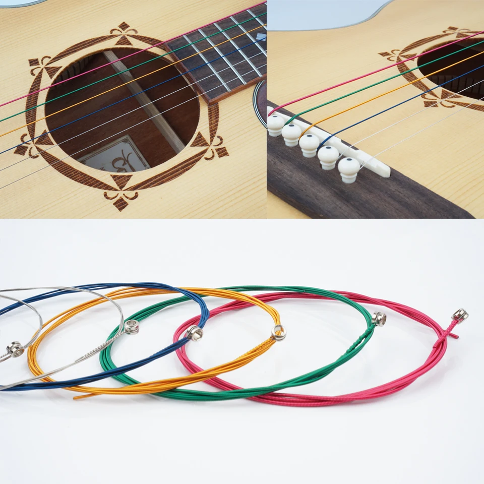 Cordes De Guitare Classique En Nylon – Lot De 6, Calibres .028-.043 – Pour Guitare Folk Et Acoustique