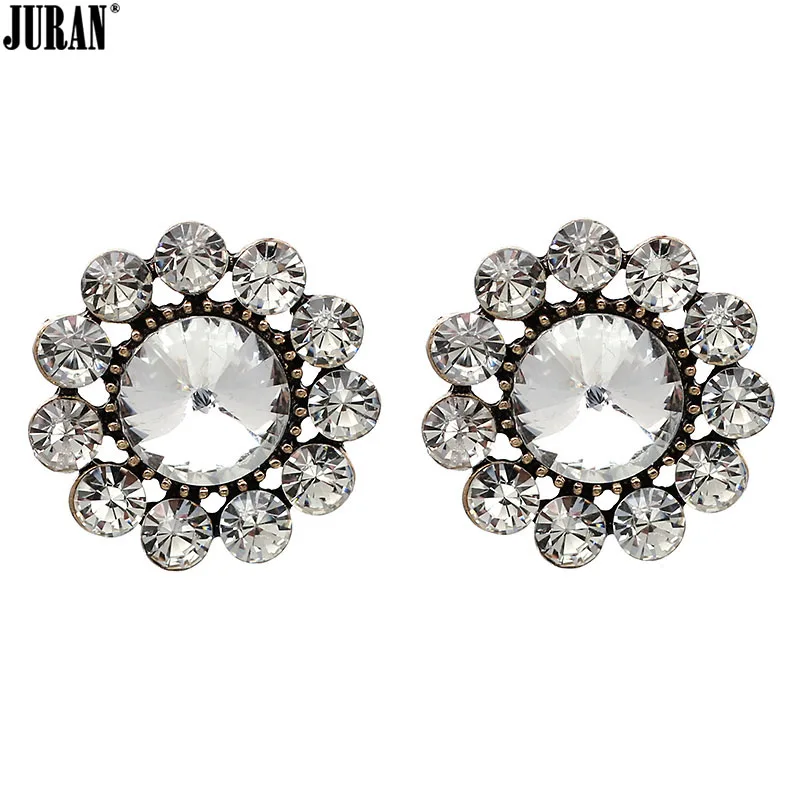 

Brincos 2017 New good quality Understated luxury simple crystal flower statement fashion stud Earrings for party wedding earring