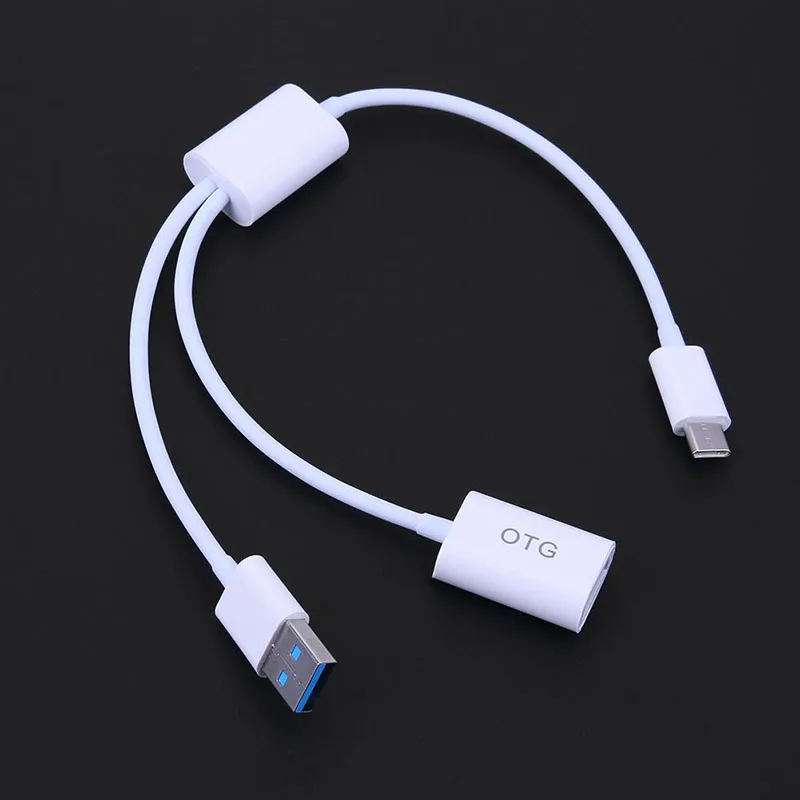 2 в 1 Type C папа к USB 3 Мужской Женский OTG кабель для зарядки данных провод
