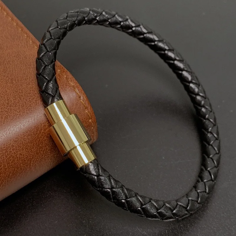 Новые браслеты мужские кожаные 2019 Pulseira Masculina унисекс ювелирное изделие магнитный
