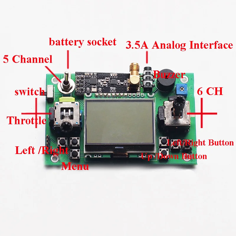 Мини-2,4G 6-канальный пульт дистанционного Управление модуль 2400-2540 МГц 100 мВт 100mA 3,5 v-5 V передатчик для RC автомобиль/лодка/бак/роботы превращаются в летательный аппарат «сделай сам»
