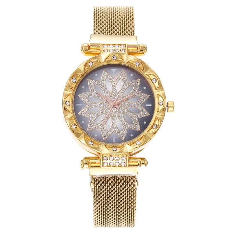 

Ms. mesh magnet buckle star sky watch casual fashion luxury women's watch geometric surface quartz watch Relogio Feminino