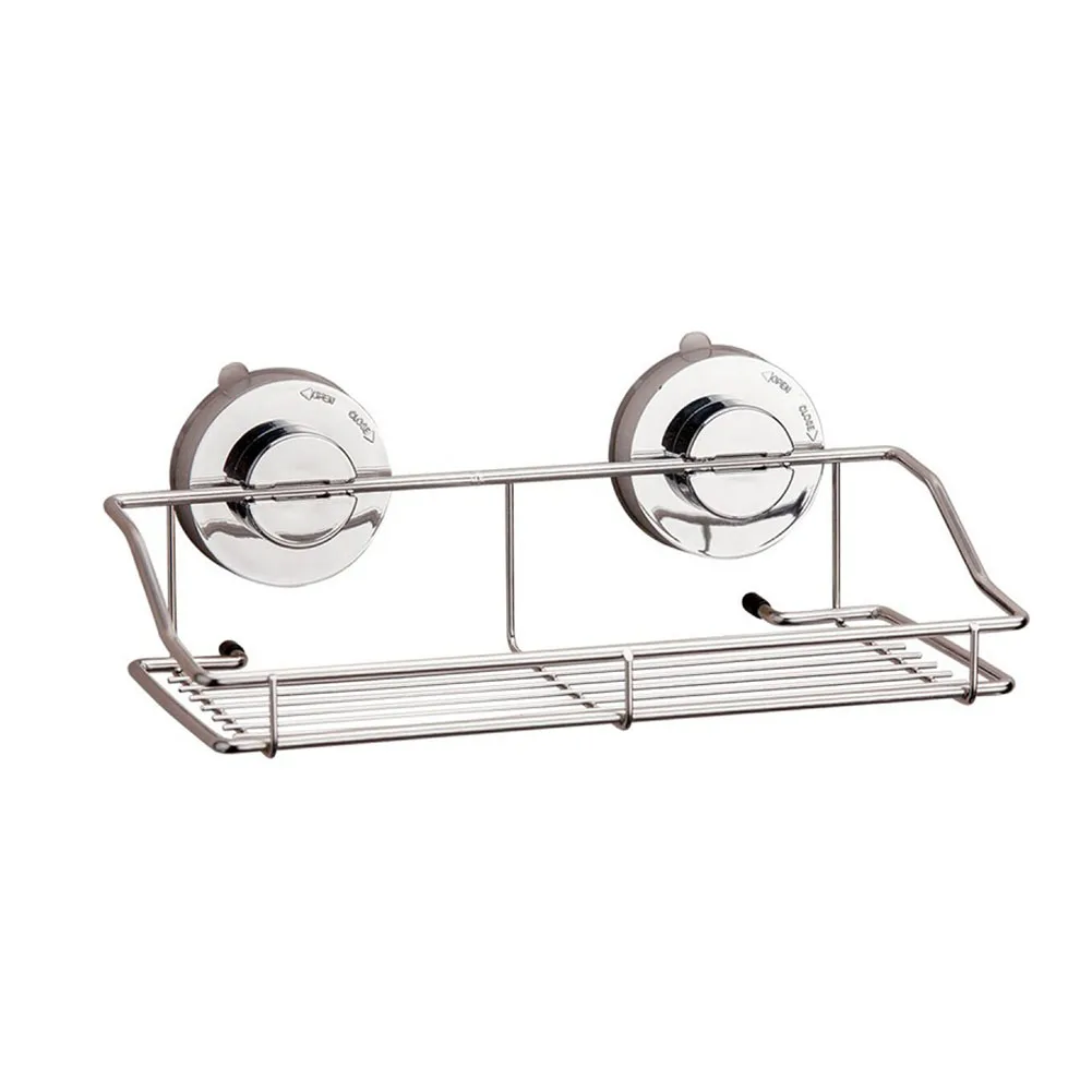 

Soap Suction Cup Shampoo Storage Rack Vacuum Bathroom Shower Shelf Multifunctional Organizer Stainless Steel Kitchen No Drilling