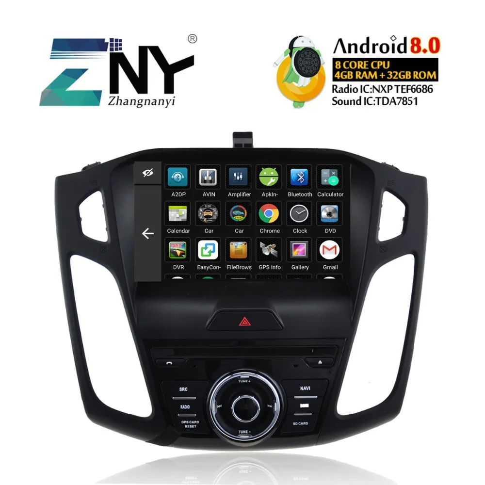 Android 9,0 автомобильный DVD авто радио для фокуса 2011- gps Навигация FM RDS wifi Мультимедиа Аудио Видео Стерео 4+ 32 ГБ Подарочная камера