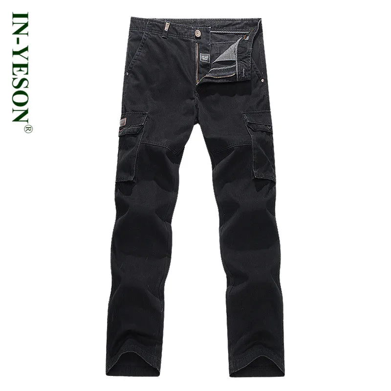 Marca en yeson al aire libre Pantalones hombres Loose multi bolsillos senderismo camping Pantalones de camuflaje Pantalones cargo hombres trekking Pantalones tamaño grande 44