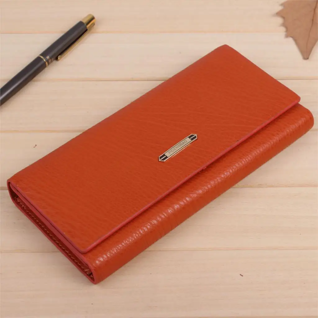 

Special Sales!! 100% Genuine Leather Wallet Cowhide Women's Wallets Clutch Long Design Purse Bags Wholesale Handbag Gift