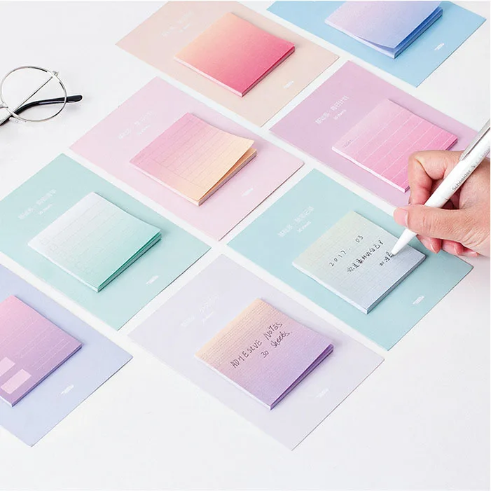 Rainbow Northern Europe Memo Pad Paper Sticky Notes Notepad Stationery Papeleria School Supplies Material Escolar