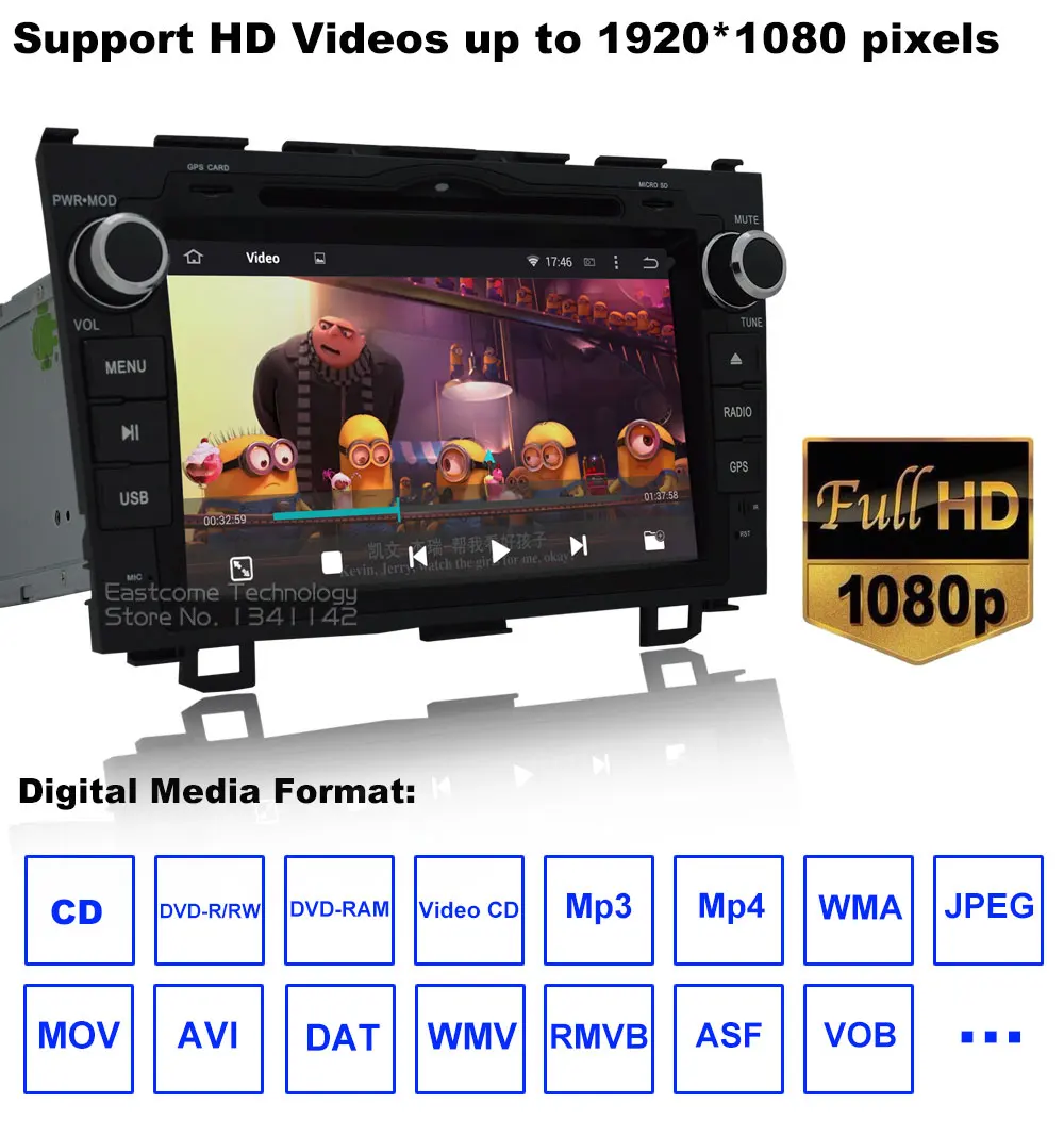 Top Octa Core 2 Din Android 6.0 Car DVD Automotivo For Honda CRV 2006 2007 2008 2009 2010 2011 With Radio Rear View Camera Bluetooth 20