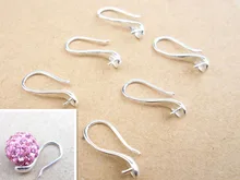 20 UNIDS Componentes de Joyería Fina Genuino 925 Listones Hechos A Mano de Plata Esterlina Leverback Ganchos Del Pendiente Earwire Hallazgos Accesorios