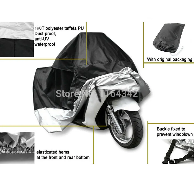 Мотоцикл велосипед мопед Скутер Обложка Водонепроницаемый дождь УФ Защита от пыли пылезащитный чехол для поездок на мотоцикле Ducati Monster Street Fighter