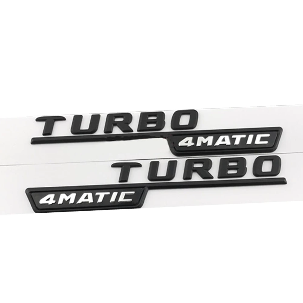 2 шт./лот 3D черный, красный серебристый TURBO BITURBO 4matic багажник автомобиля сзади Буквы Знак Эмблемы Наклейка Стикеры для Mercedes Benz AMG TURBO