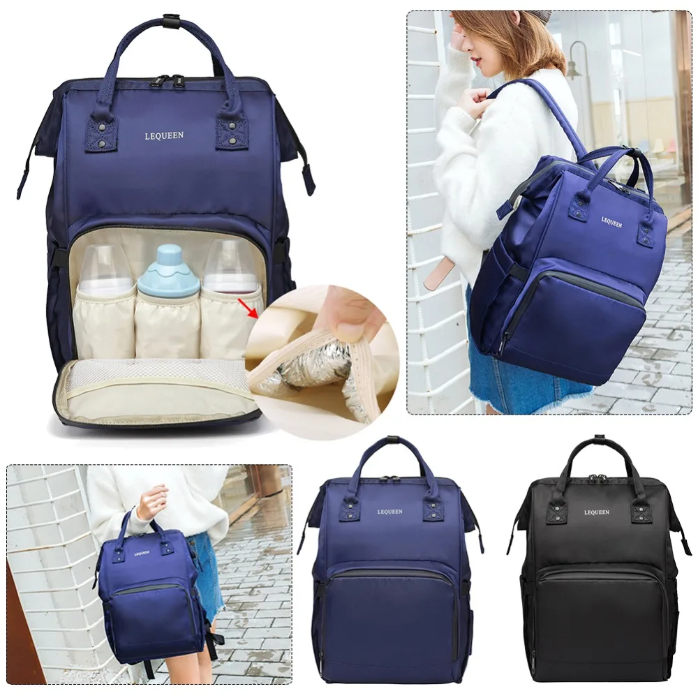 

LEQUEEN Mummy Diaper Bag Large Capacity Baby Nappy Bag Oxford Maternity Backpack Waterproof Mother Handbags Baby Stroller Care