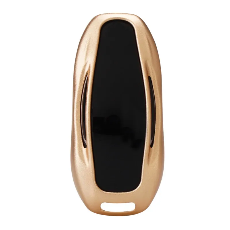 Luxury Aluminum Metal Alloy Car Key Fob Pocket Ring Case Cover Holder For Tesla Model X|Футляр для автомобильного ключа|