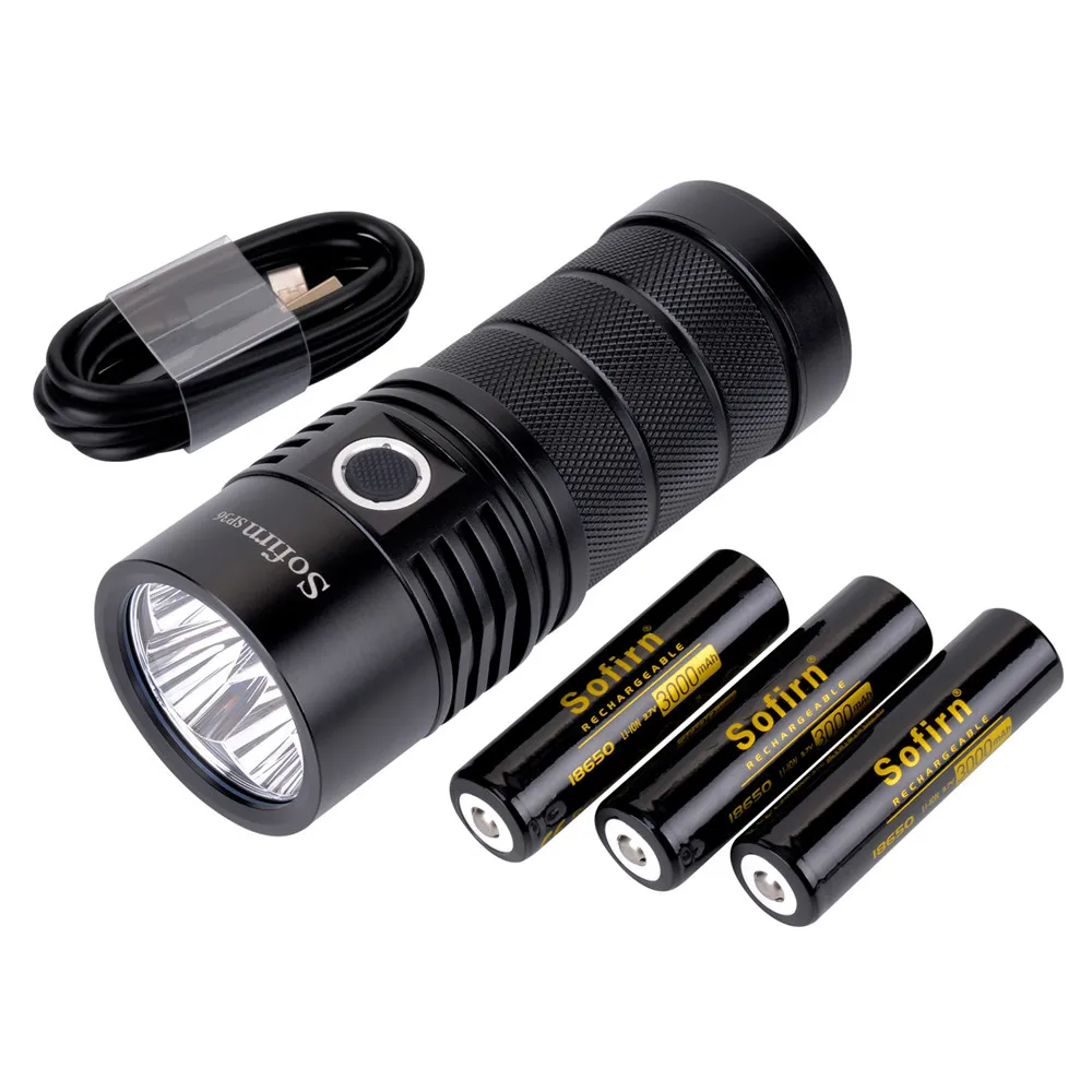 Sofirn SP36 4 * XPL2 мощный 6000LM светодиодный фонарик USB Перезаряжаемый 18650 многократная