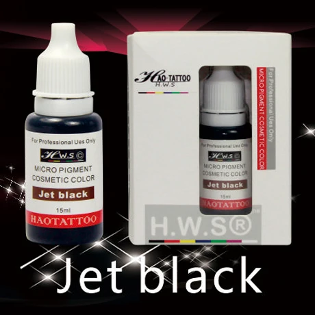 

1Pcs 15ml/bottle Vacuum Aseptic Makeup Pigment Jet back Professional Semi-Permanent Makeup Tattoo Eyebrows Eyeliner Lip Ink