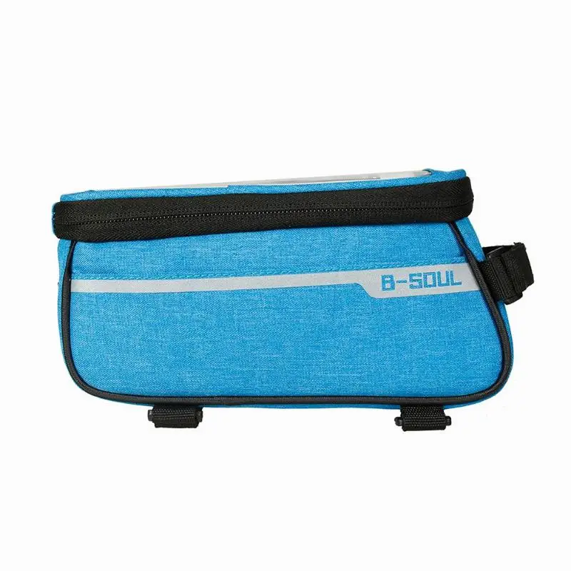 Top Waterproof Bicycle Bag 6in Phone Touch Screen Bicycle Saddle Bag MTB Bike Front Tube Bag Frame Storage Bag Bycicle Accessories 6