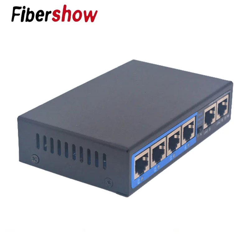 4 + 2 коммутатор PoE портов 250 м Мощность Over Ethernet переключатель 6 сетевые порты 10/100