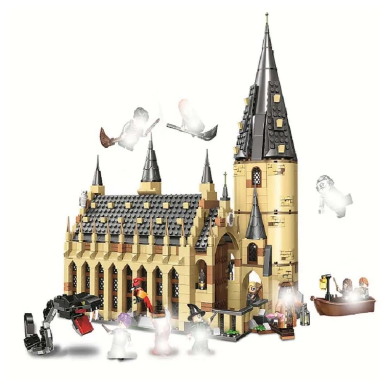 

983pcs Harri&Potter series Hogwarts Great Hall Building Blocks Brick Educational Toys Compatible Legoing 75954