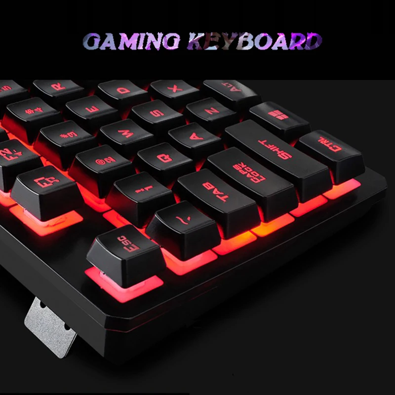 

PC Computer Gaming Keyboard With Backlight RGB Mechanical Keyboard Wired 104 Keys Standard Waterproof Mechanical Feel for PC Gam